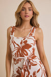 Terracotta Floral Dress
