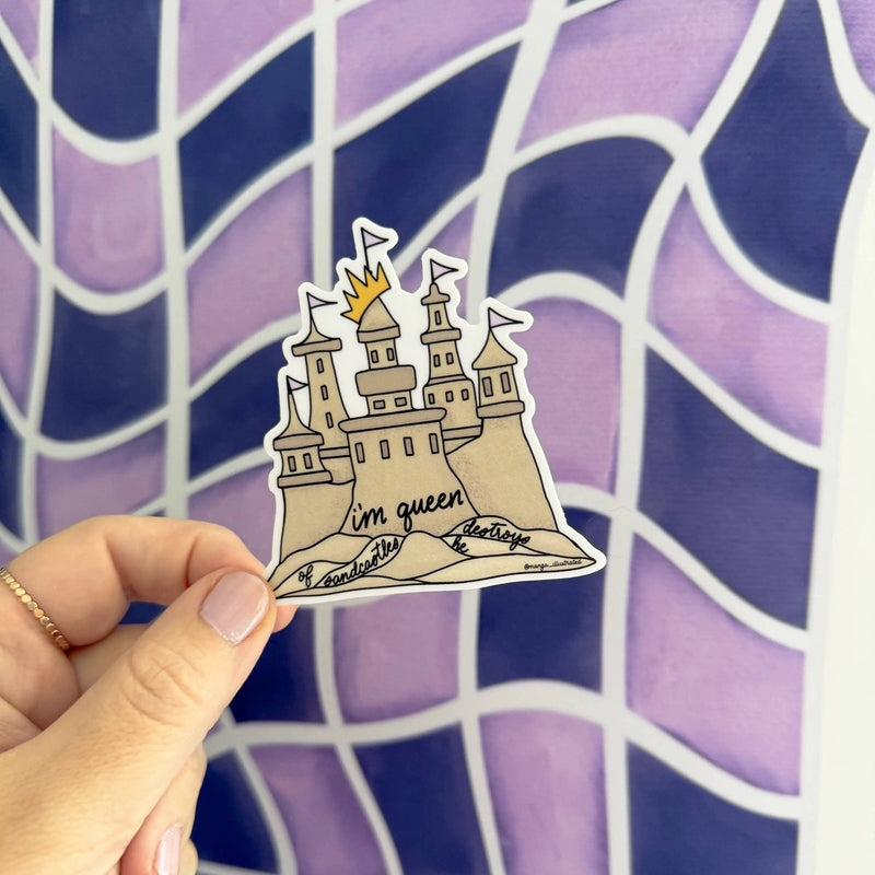 Queen of sandcastles sticker