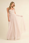 Champagne Tulle Maxi Dress