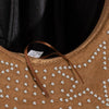 Khaki Western Studded Star Brim Cowboy Hat