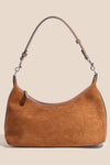 Taupe Classic Faux Suede Hand Bag