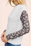 Sangria Loose Fit Knit Crew Neck Top