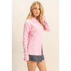 Pink Textured Long-Sleeve Button-Down Shirt