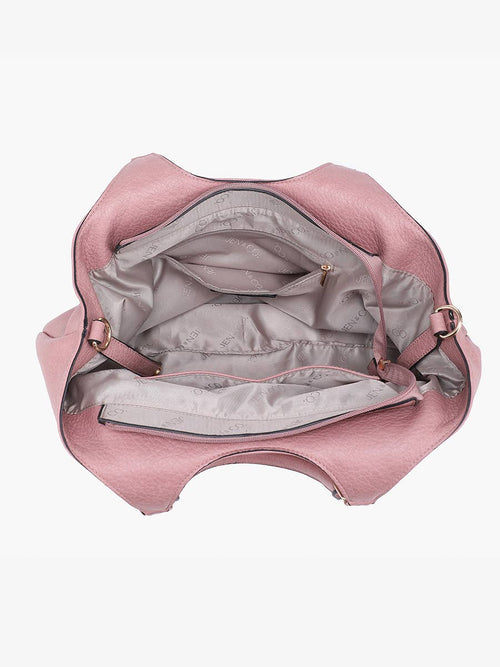 M2679 Kay Studded Hobo w/ Crossbody Strap: Sand