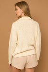 Ivory Collared Neck Sweater Top