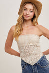 Ecru Lace Bandeau Top