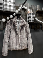 Melanie Gray Faux Fur Jacket