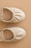 The Laney Beige | Lace Up Ballet Flat