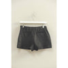 Black High-Waisted Suede Skort