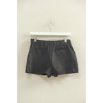 Black High-Waisted Suede Skort