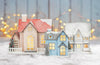 Medium Snowy Pink Glitter House w/ LED