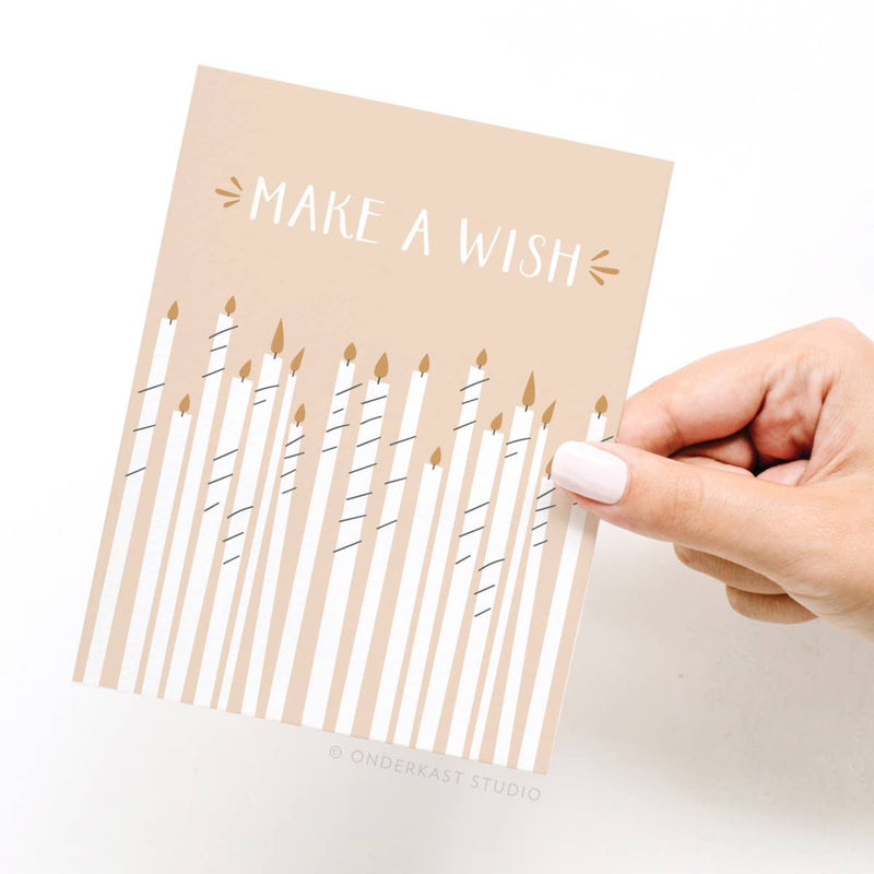 Make a Wish Birthday Candles Greeting Card