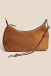 Brown Classic Faux Suede Hand Bag