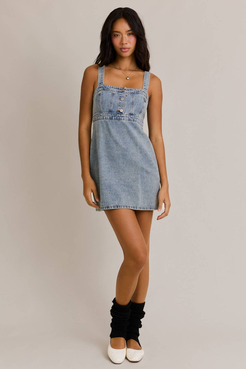 Empire Waist Denim Dress