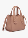 Taupe Marla Whipstitch Shaped Satchel