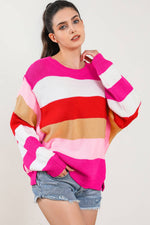 Marie Striped Long Sleeve Sweater