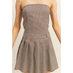 Cecilia Cream/Grey Mini Dress