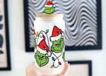 Grinch Christmas Lights Cup with Frosted w/Lid & Grinch Straw