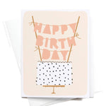 Happy Birthday Cake Topper Greeting Card