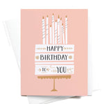 Happy Birthday to You Cake + Candles Greeting Card