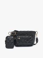 Arianna Quilted Nylon Belt Bag w/ Pouch | 3 Colors