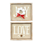 Joy / Love Wooden Reversible Sign