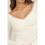 Fuzzy Off The Shoulder Cream Top