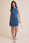 Sleeveless Button Down Denim Dress