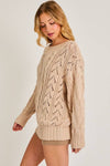 Boat Neck Oversized Sweater