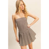 Cecilia Cream/Grey Mini Dress