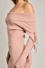 Blush Open Sleeve OTS Sweater Dress