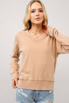 V Neck Studded Pullover