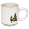 Green Trees Stoneware Coffee Mug