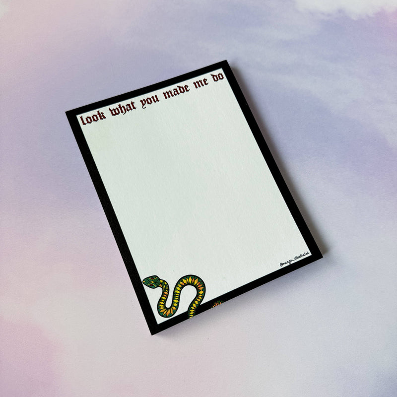 Look What You Made Me Do notepad