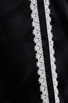 Satin Black Pants w/ Lace Trim