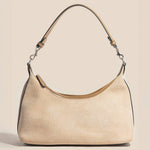 Brown Classic Faux Suede Hand Bag