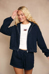 Polka Dot Denim Jacket