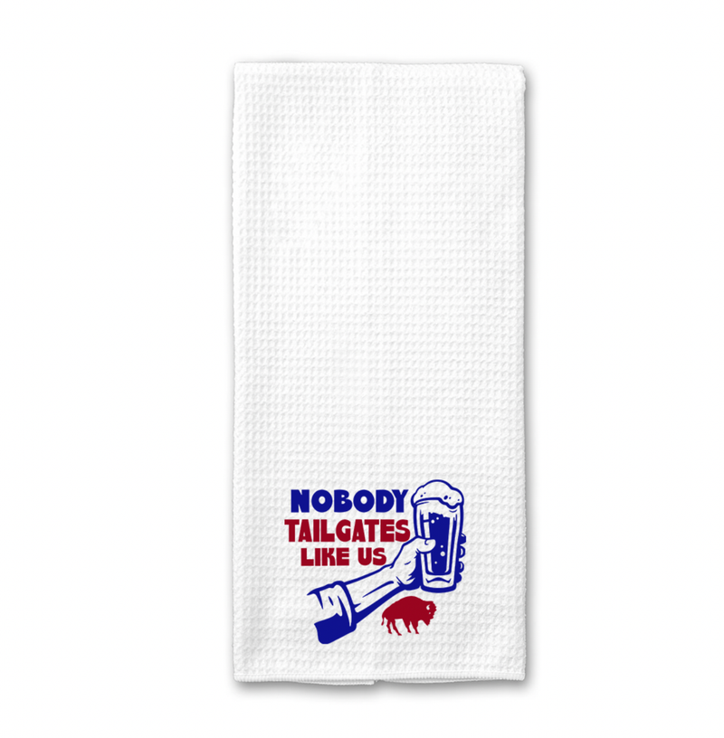 Nobody Tailgates Like Us Waffle Weave Towel 