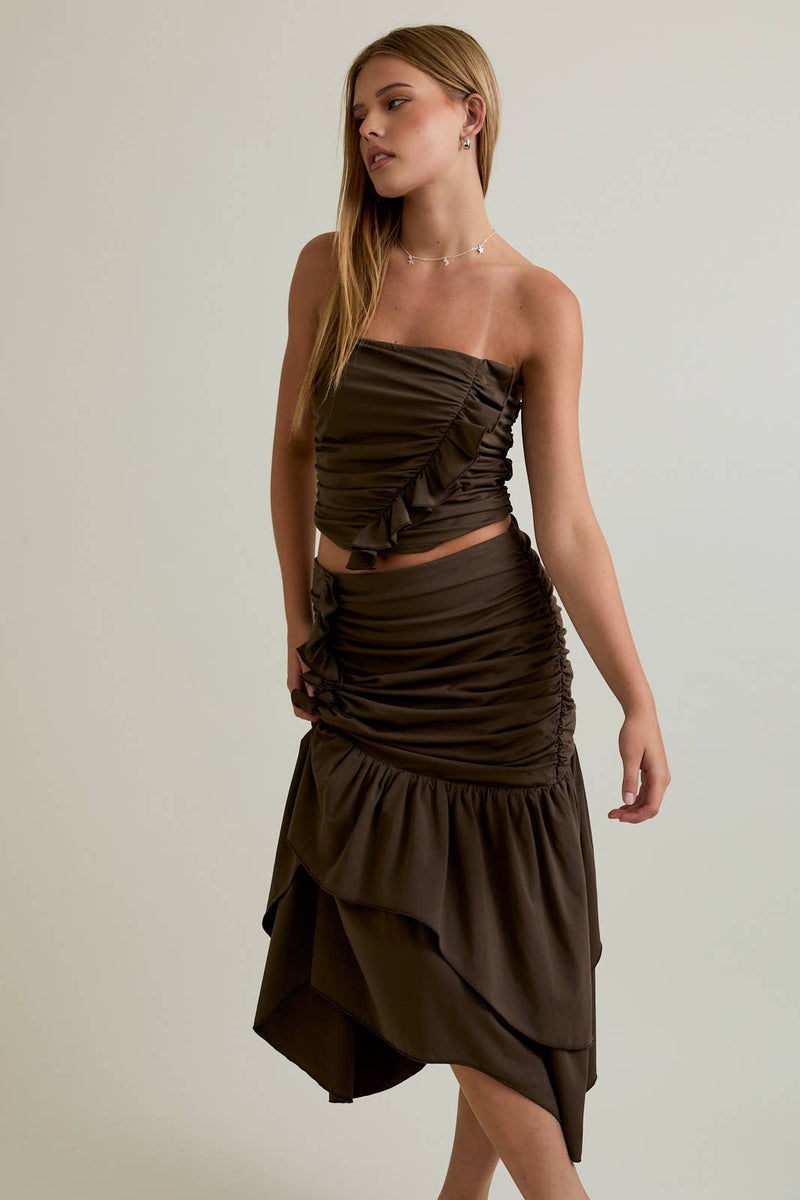 Ruffled Top with matching Ruffled Skirt