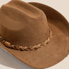 Khaki Western Studded Star Brim Cowboy Hat