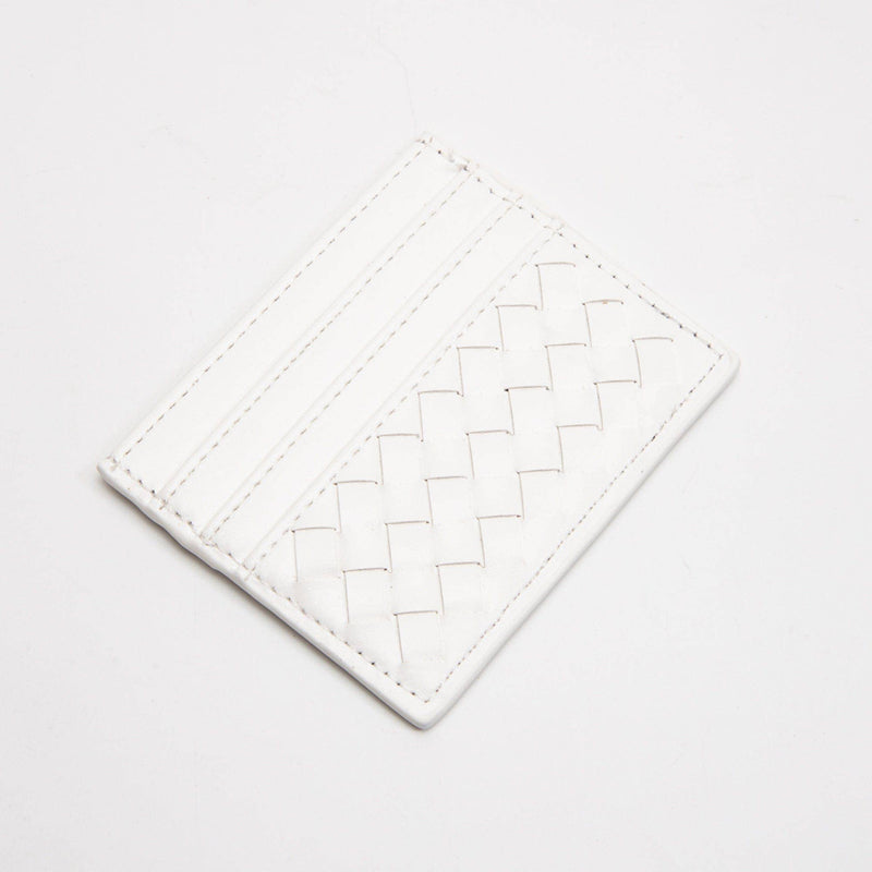 White Kori Woven Cardholder