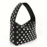 Studded Faux Leather Black Bag