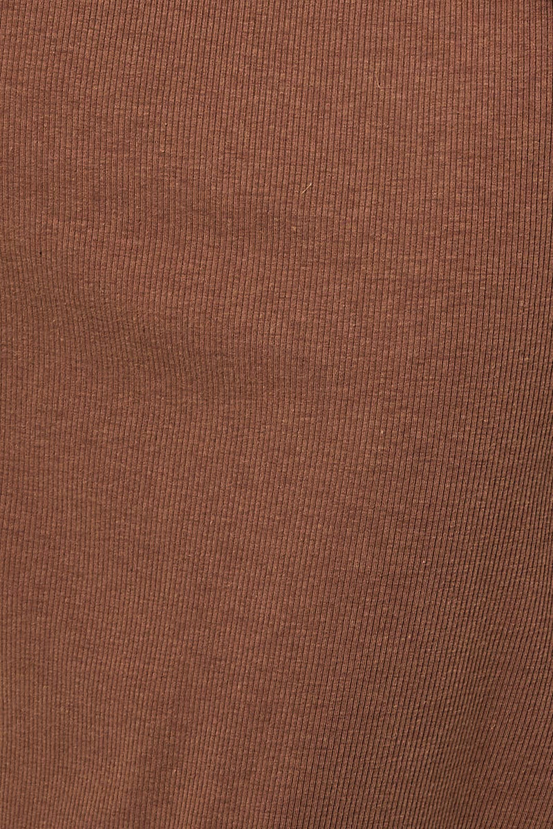 Ruched Mocha Midi Dress
