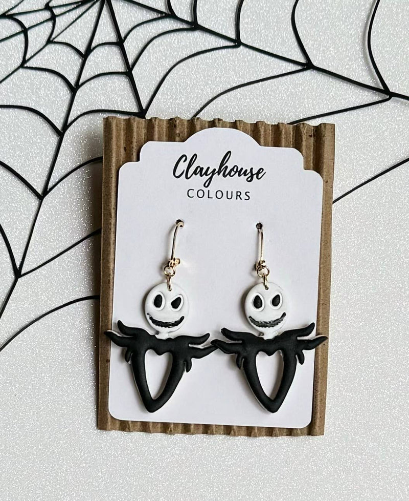 Jack Skellington Polymer Clay Earrings 