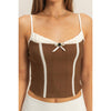 Lace Trim Corset Top