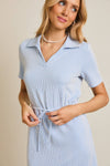 Half Sleeve Polo Mini Dress