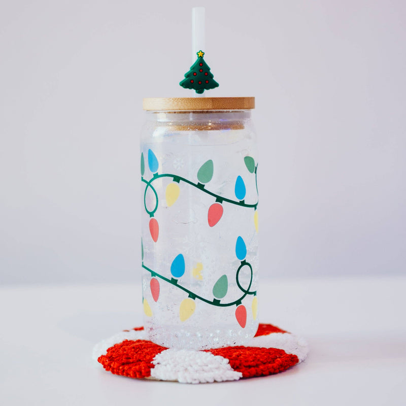 Color Changing Christmas Lights Cup w/ Lid and Straw