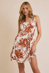Terracotta Floral Dress