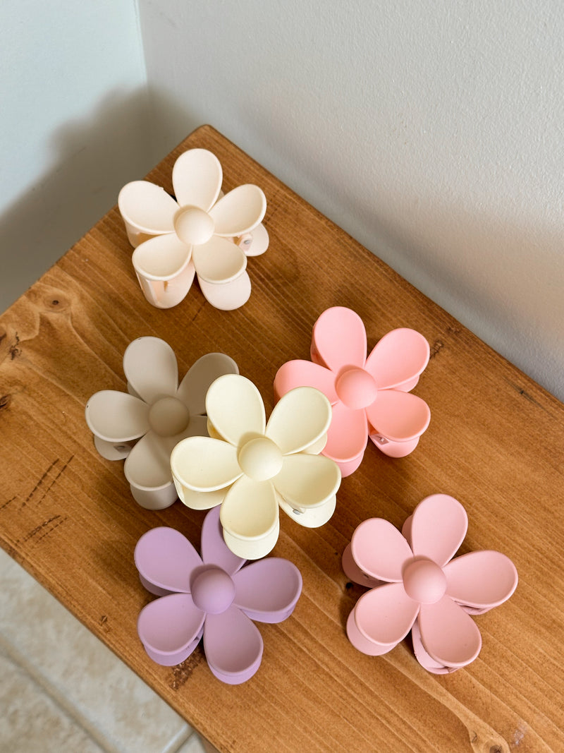 Large Flower Hair Claws