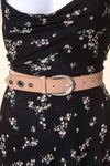 Flower Studded Brown Belt